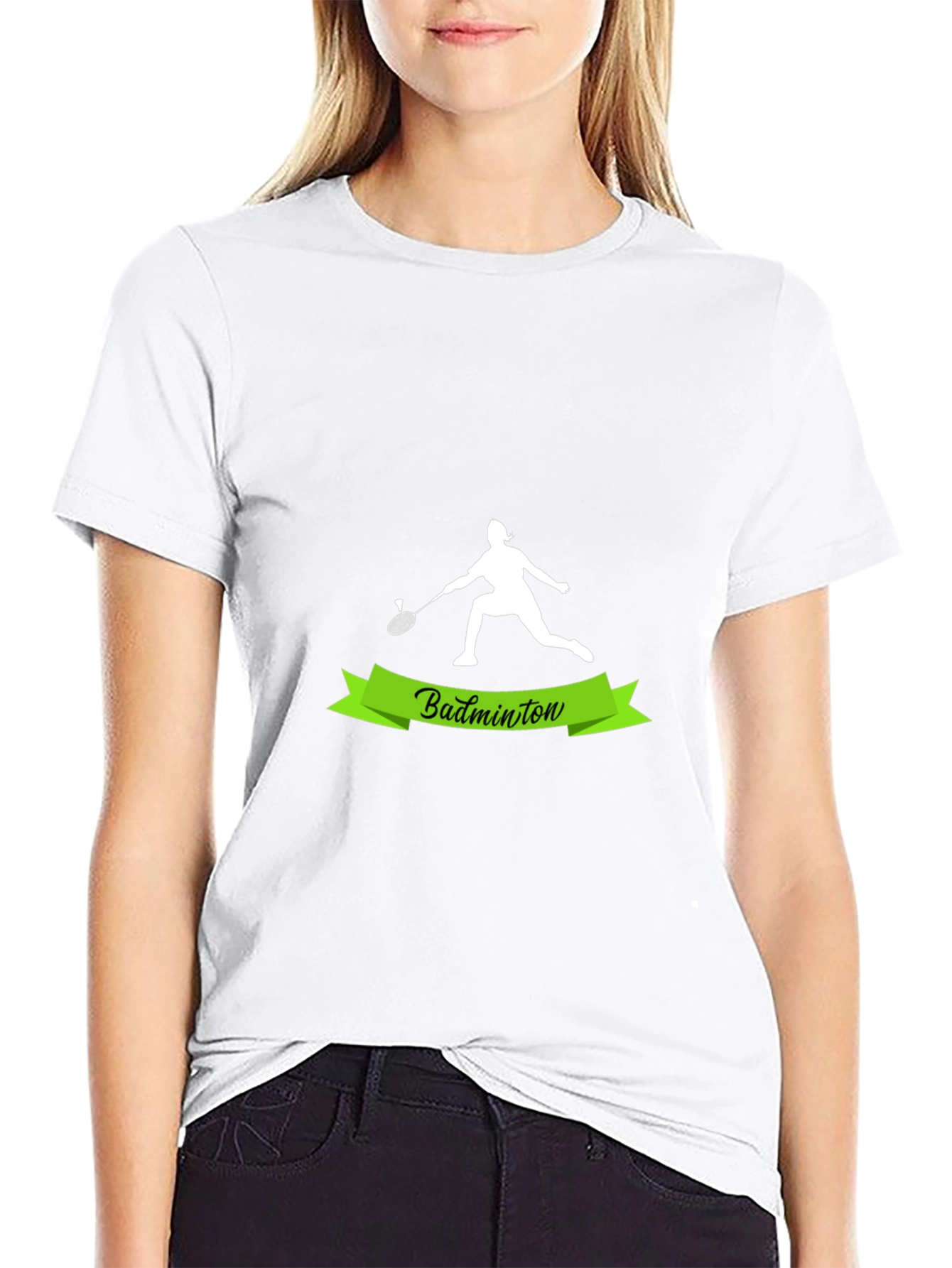 Badminton Player Graphic Tee - Sporty Style