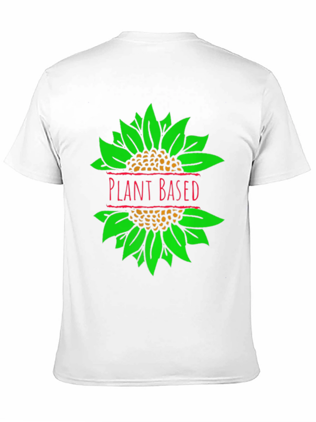 Plant Based T-Shirt Vegan Sunflower Graphic Tee