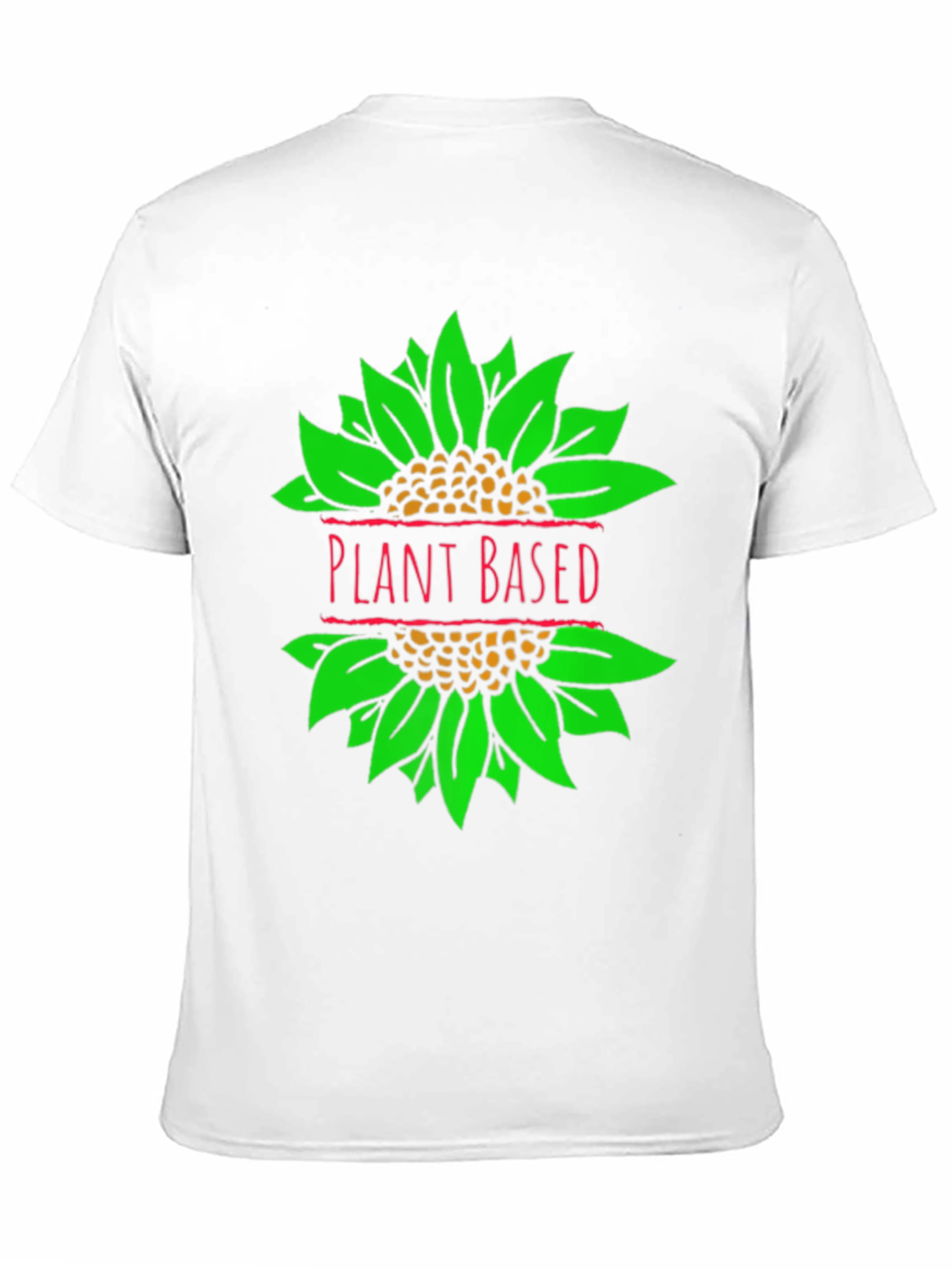 Plant Based T-Shirt Vegan Sunflower Graphic Tee