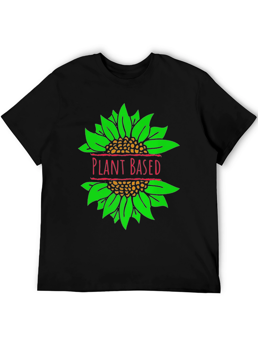 Plant Based T-Shirt Vegan Sunflower Graphic Tee