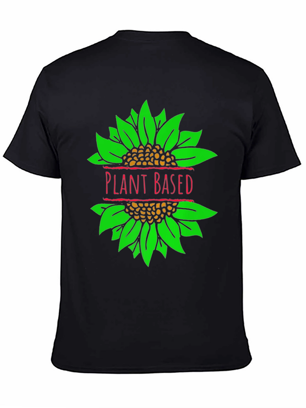 Plant Based T-Shirt Vegan Sunflower Graphic Tee