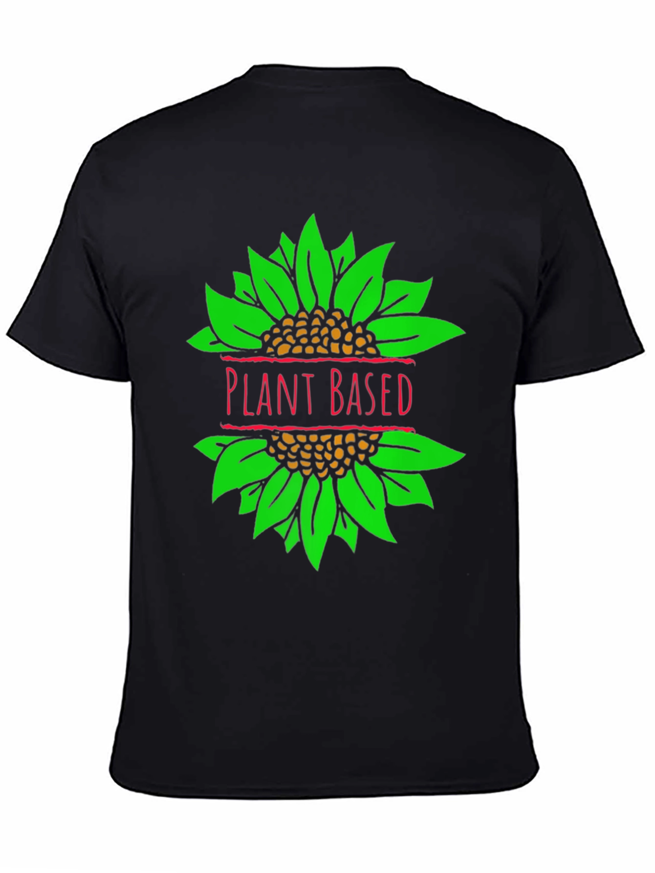 Plant Based T-Shirt Vegan Sunflower Graphic Tee