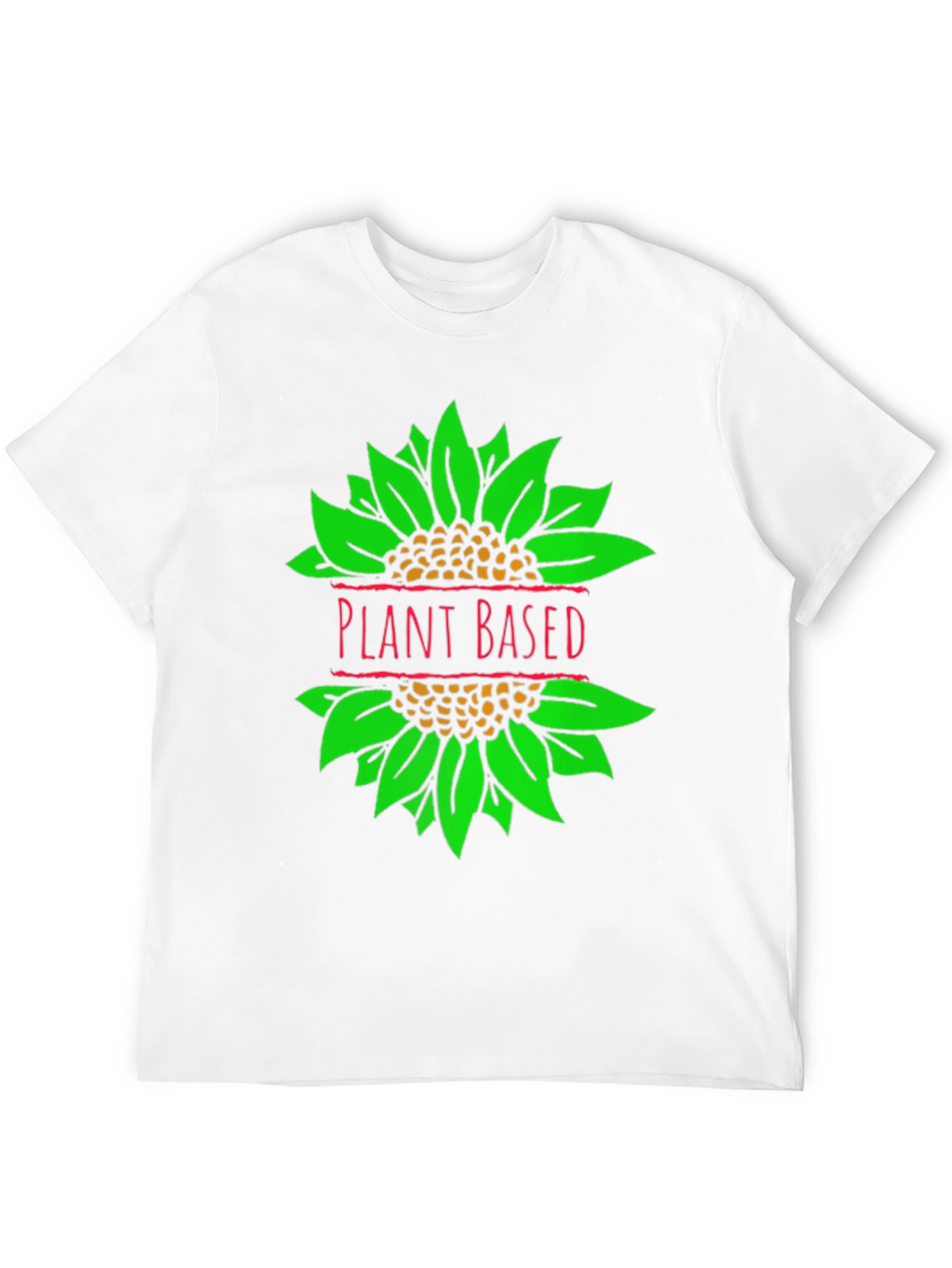 Plant Based T-Shirt Vegan Sunflower Graphic Tee