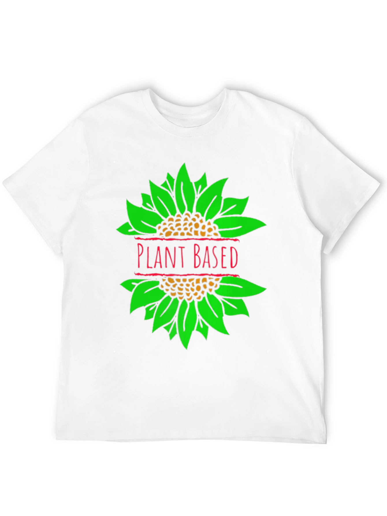 Plant Based T-Shirt Vegan Sunflower Graphic Tee