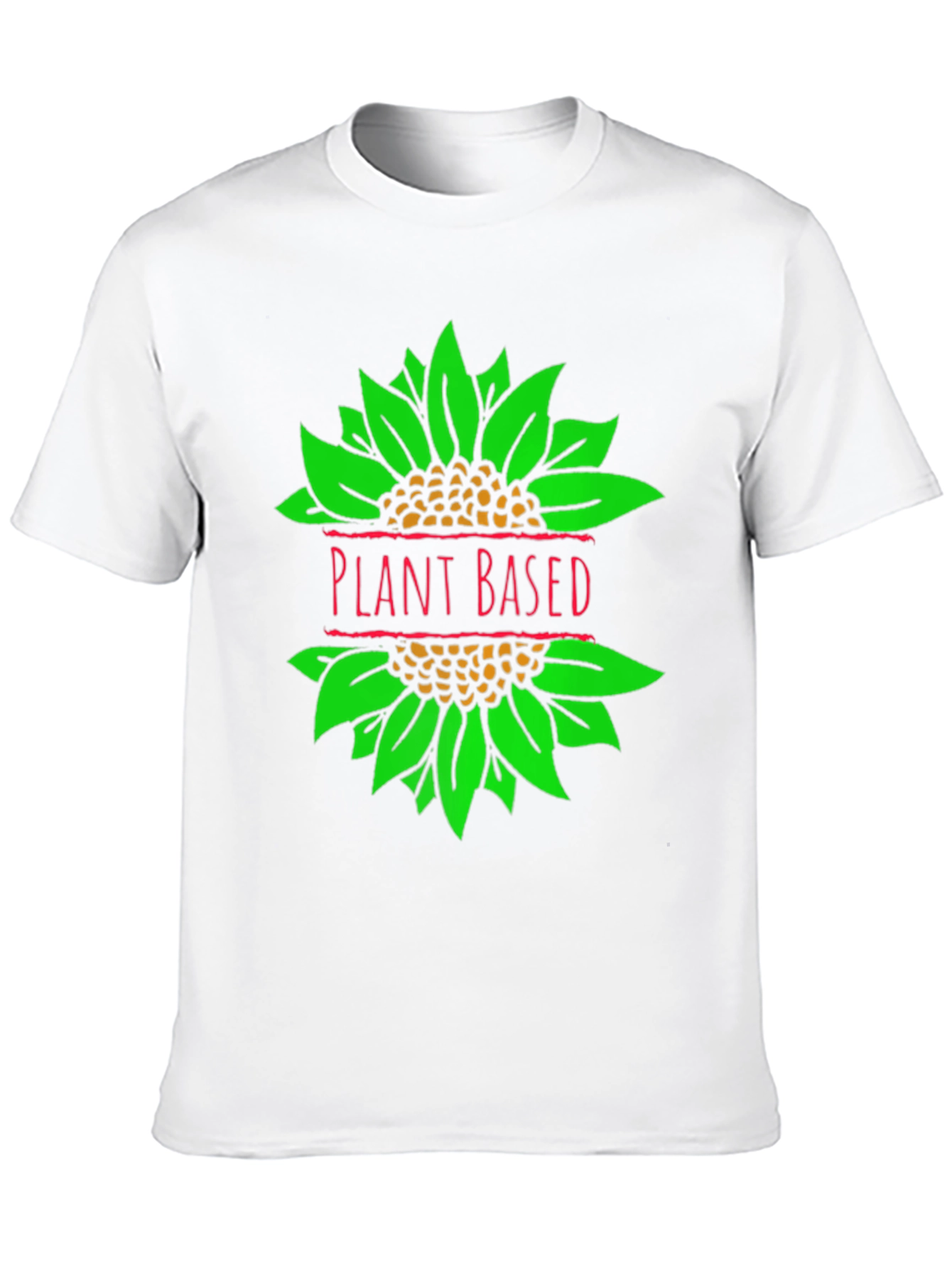 Plant Based T-Shirt Vegan Sunflower Graphic Tee