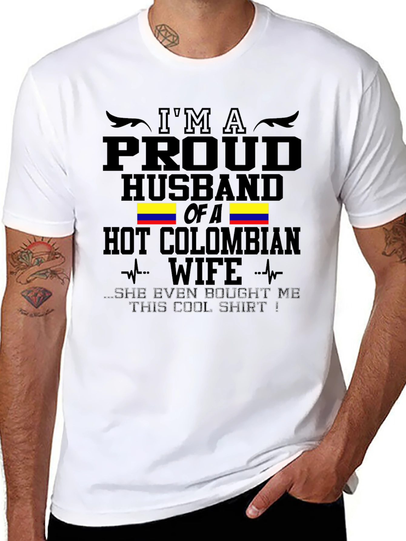 Proud Husband of a Hot Colombian Wife T-Shirt