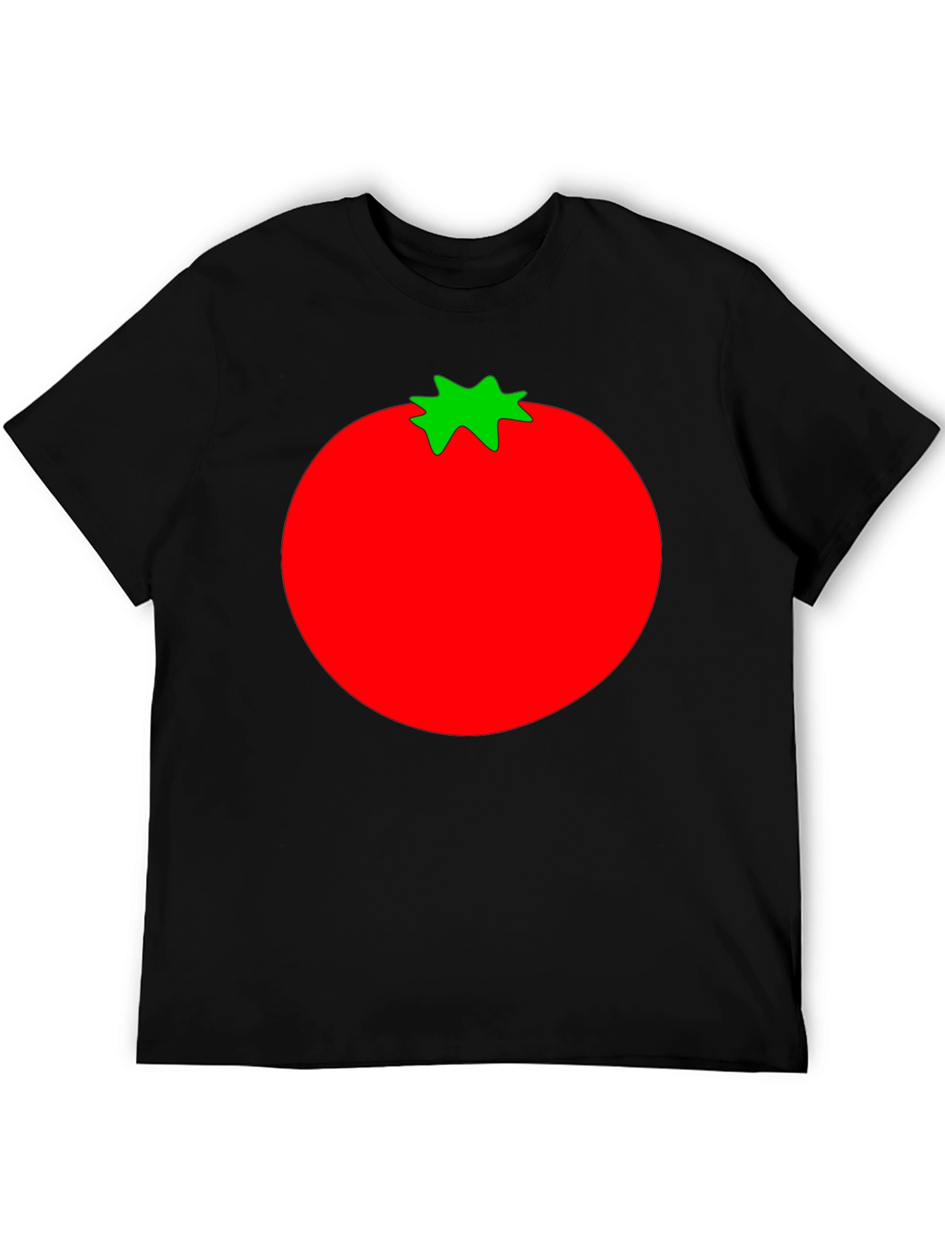 Tomato Graphic Print Black T-Shirt