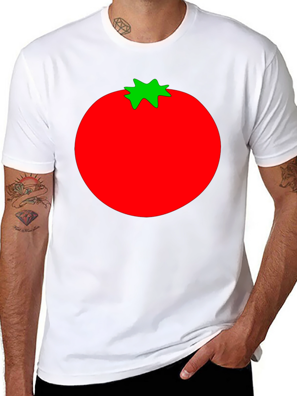 Tomato Graphic Print Black T-Shirt