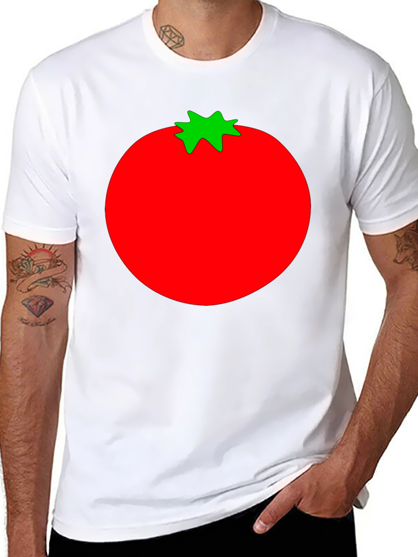 Tomato Graphic Print Black T-Shirt