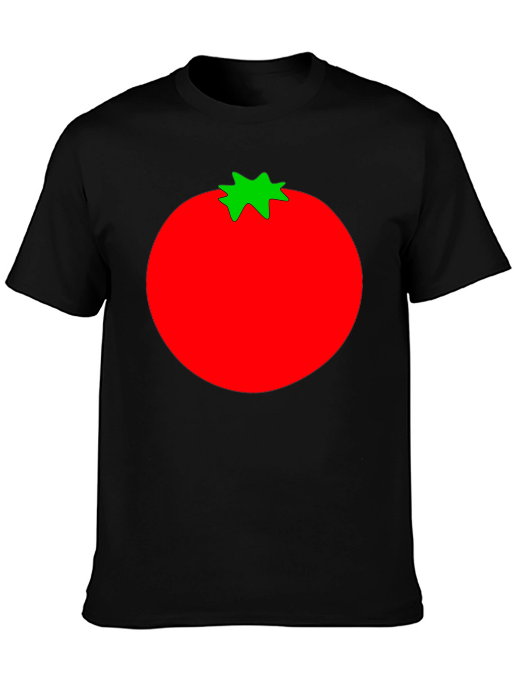 Tomato Graphic Print Black T-Shirt