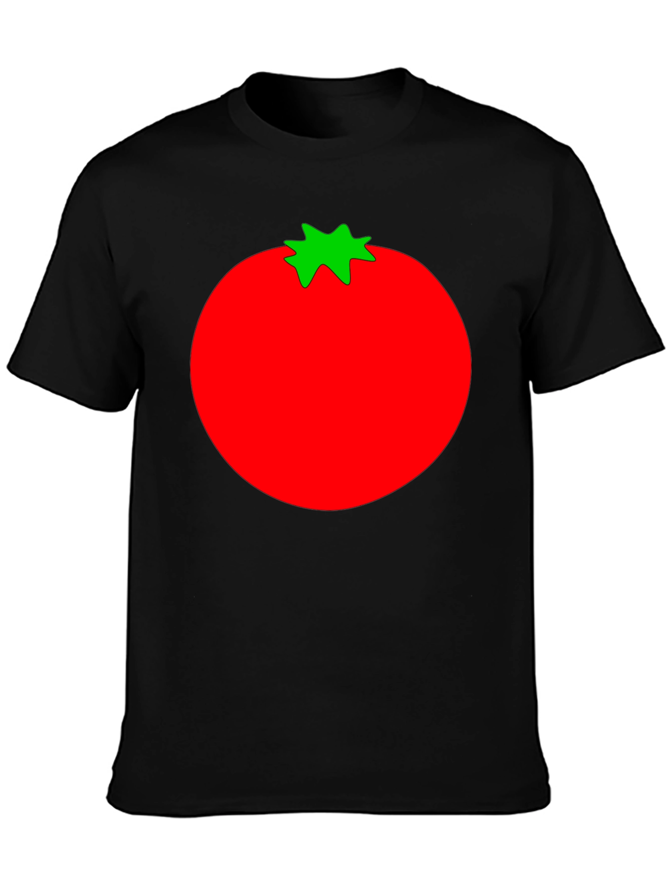 Tomato Graphic Print Black T-Shirt