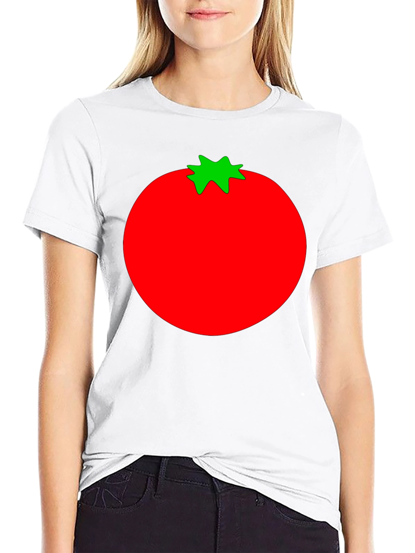 Tomato Graphic Print Black T-Shirt