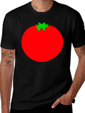 Tomato Graphic Print Black T-Shirt