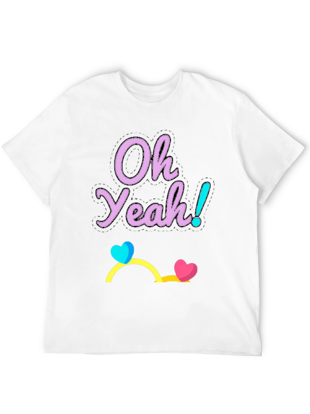 Oh Yeah! Graphic Tee - Casual Cotton Blend T-Shirt