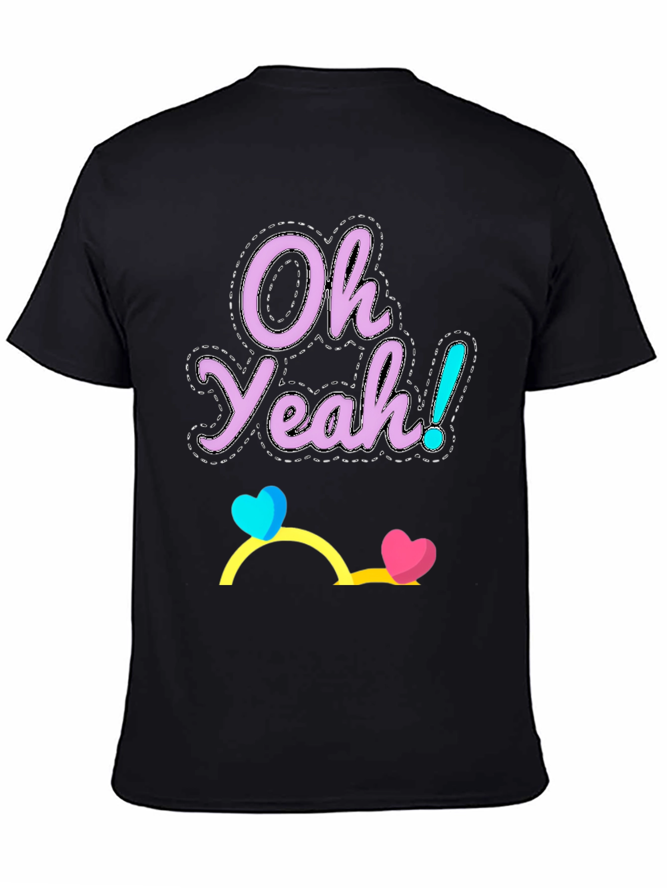 Oh Yeah! Graphic Tee - Casual Cotton Blend T-Shirt
