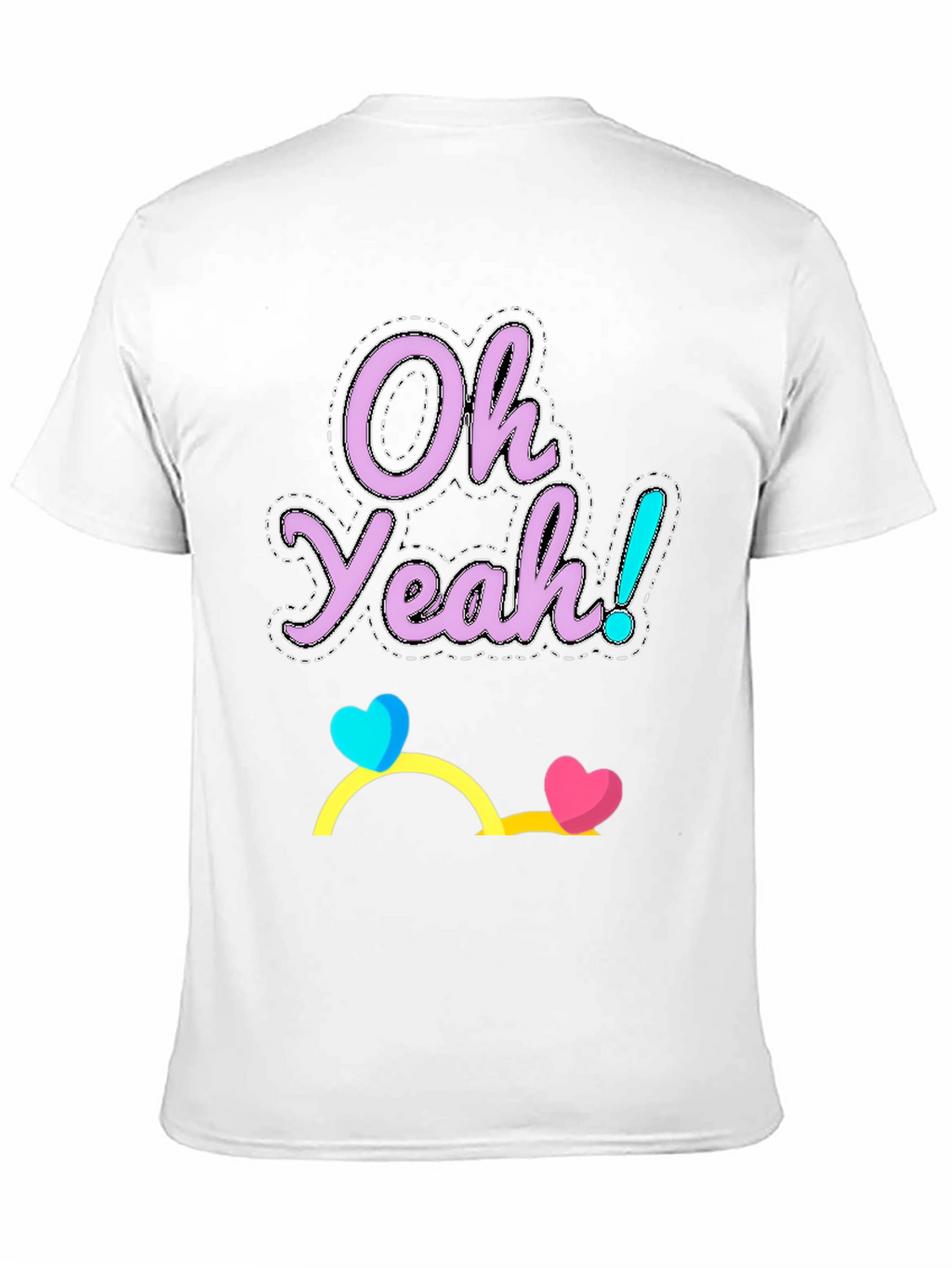 Oh Yeah! Graphic Tee - Casual Cotton Blend T-Shirt