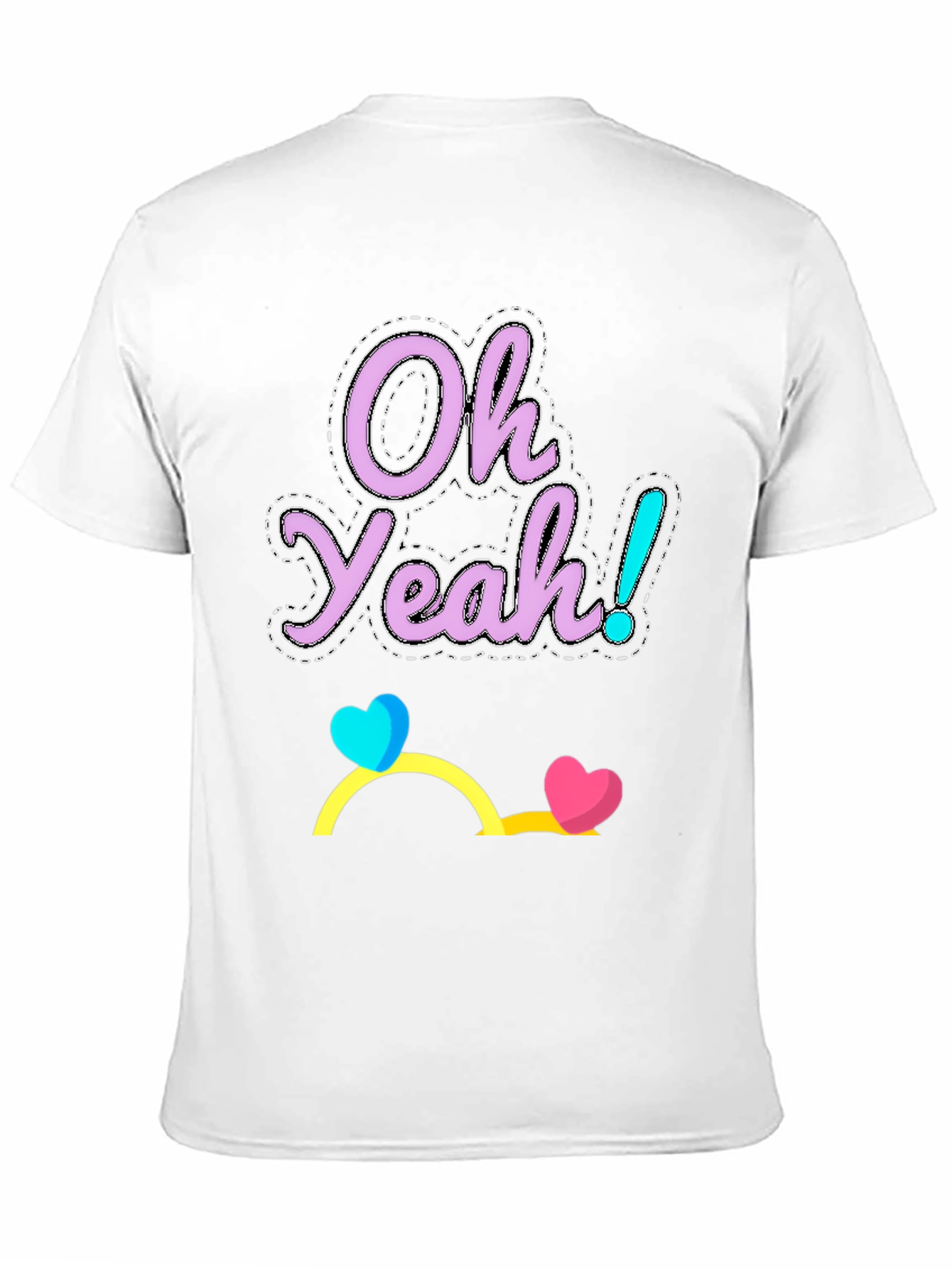Oh Yeah! Graphic Tee - Casual Cotton Blend T-Shirt