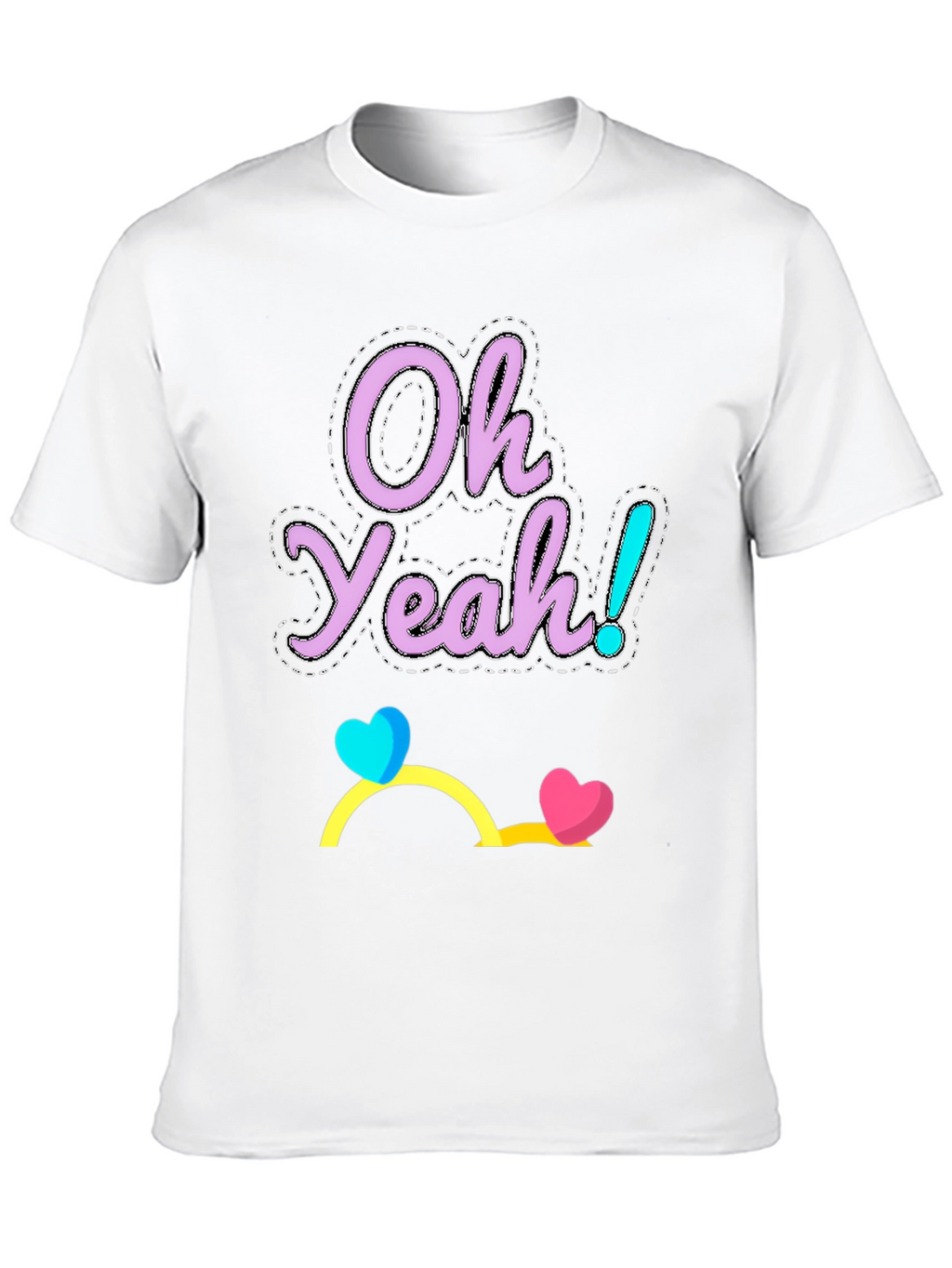 Oh Yeah! Graphic Tee - Casual Cotton Blend T-Shirt
