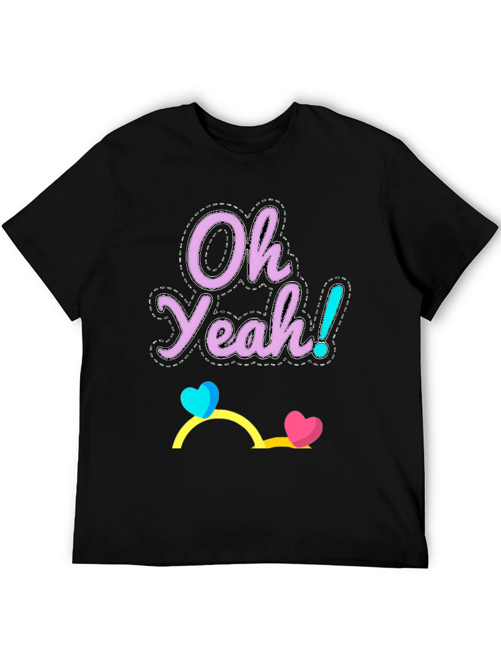 Oh Yeah! Graphic Tee - Casual Cotton Blend T-Shirt