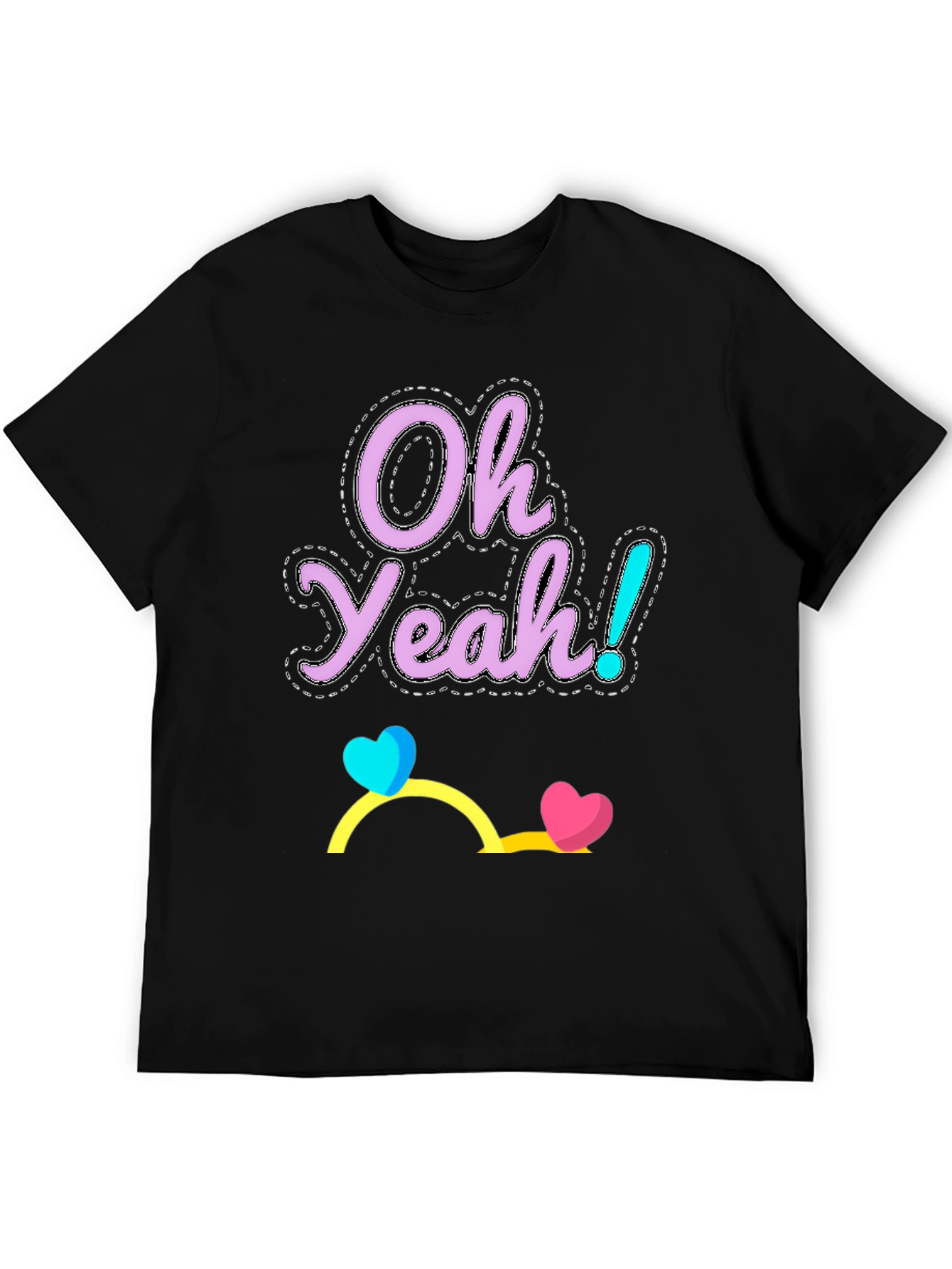 Oh Yeah! Graphic Tee - Casual Cotton Blend T-Shirt