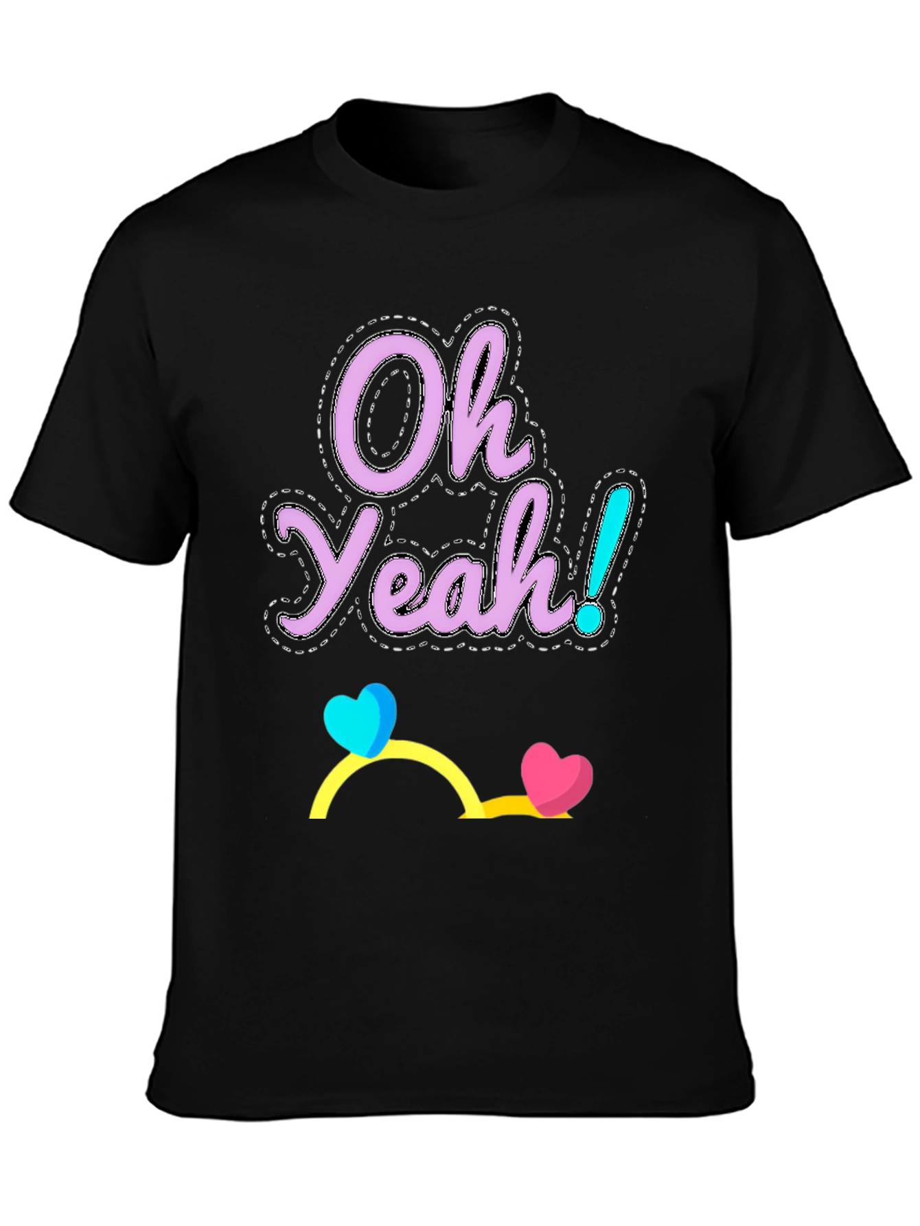 Oh Yeah! Graphic Tee - Casual Cotton Blend T-Shirt