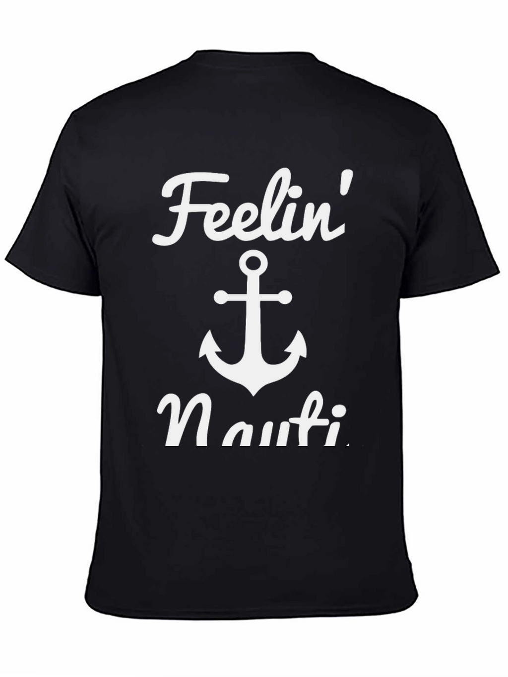 Feelin Nauti Anchor T-Shirt - Black Casual Tee