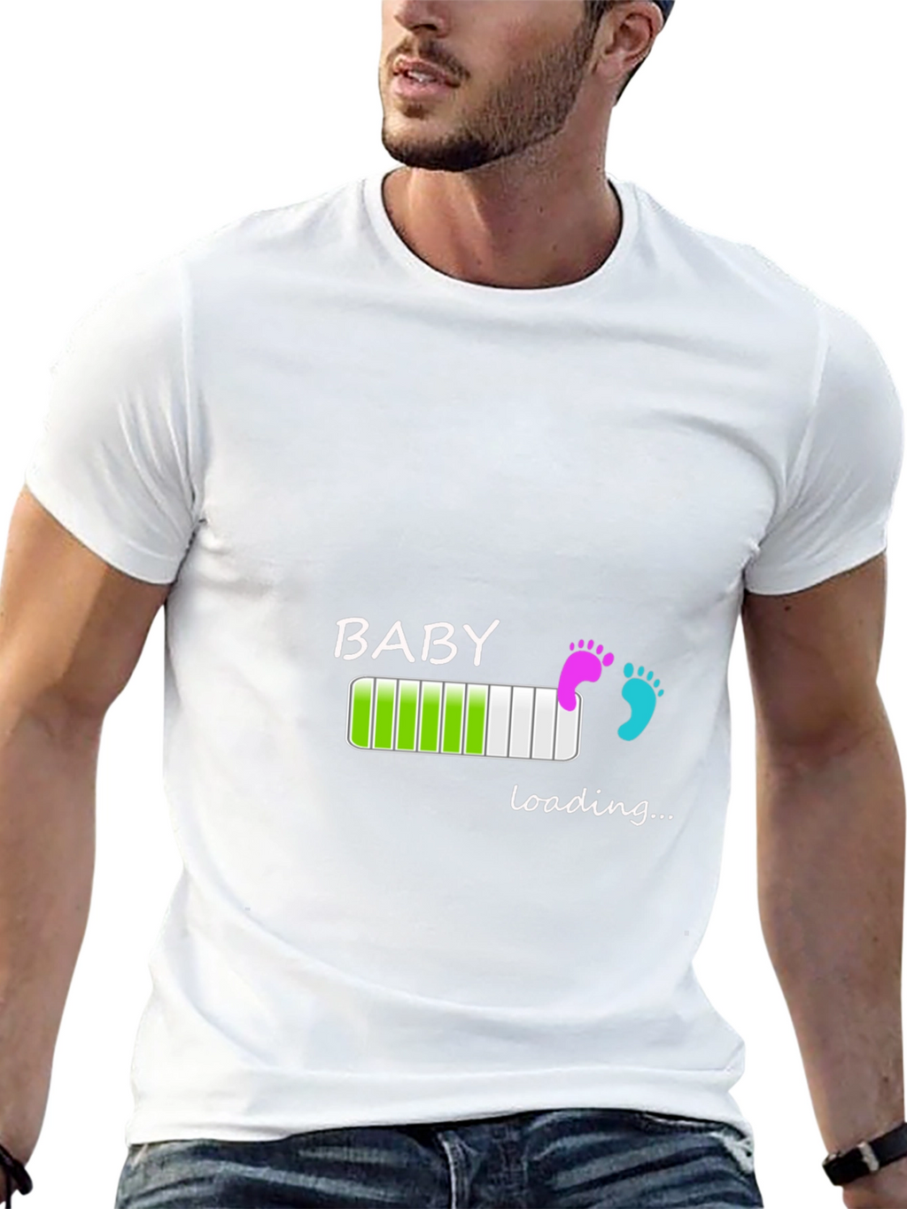 Baby Loading Graphic T-Shirt - New Parent Tee