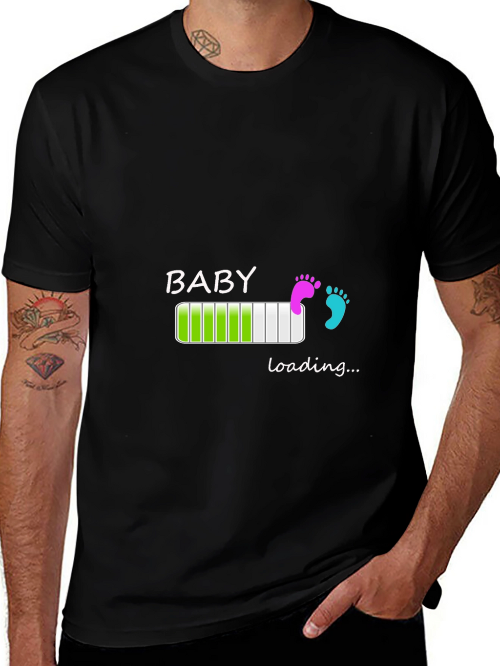 Baby Loading Graphic T-Shirt - New Parent Tee