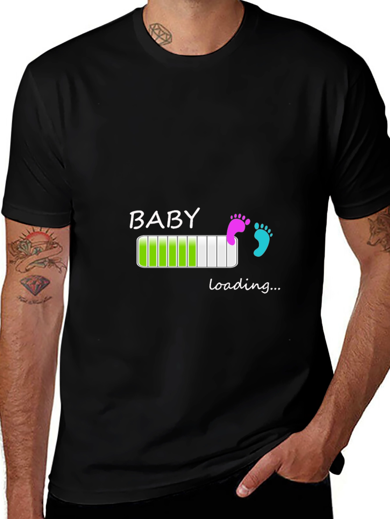 Baby Loading Graphic T-Shirt - New Parent Tee