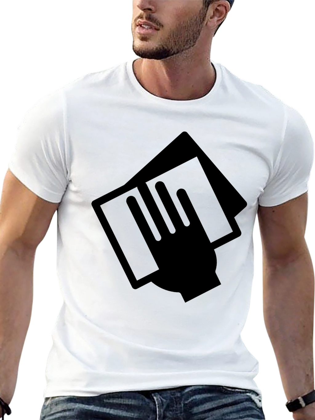 Modern Graphic Black T-Shirt