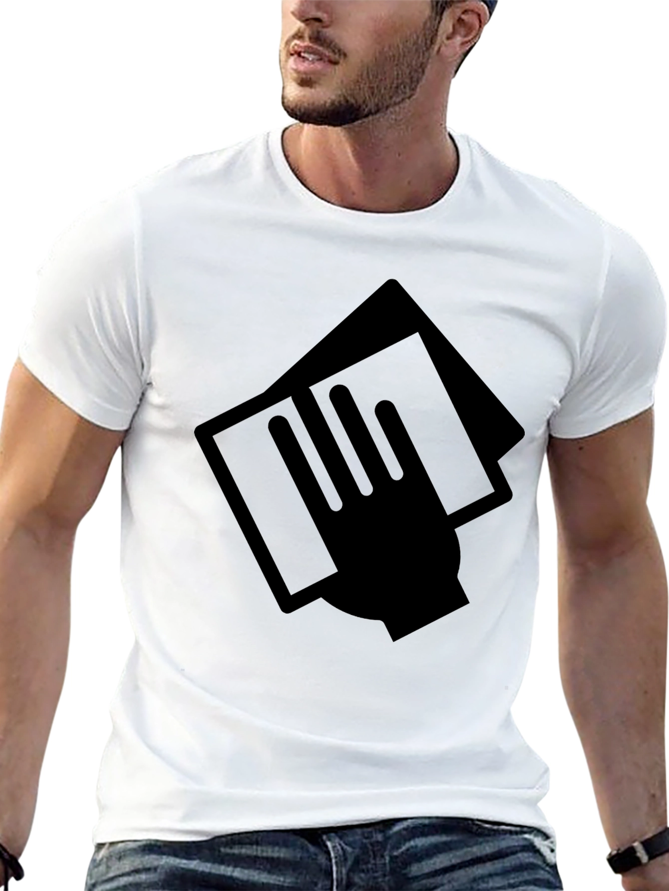 Modern Graphic Black T-Shirt