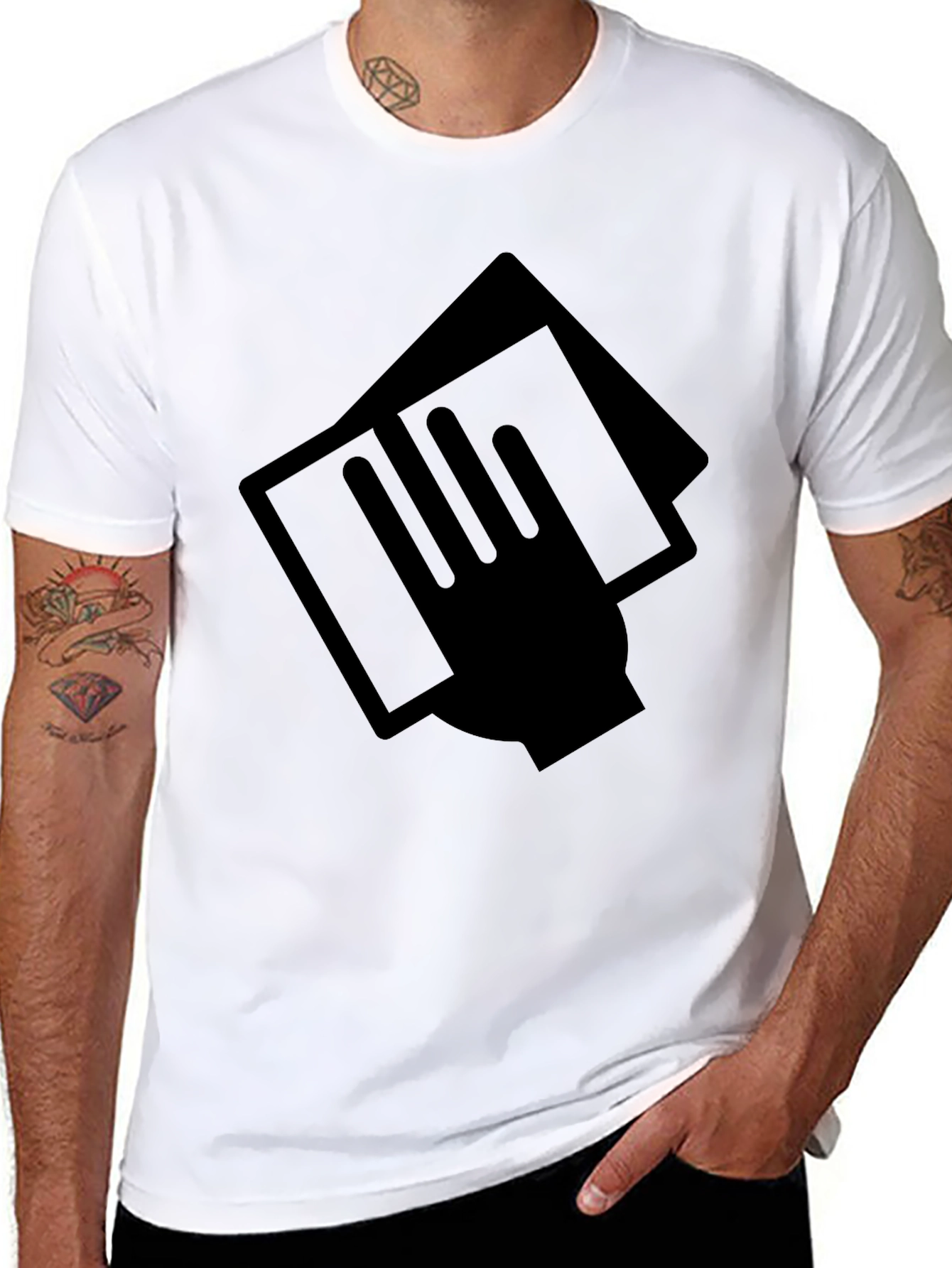 Modern Graphic Black T-Shirt