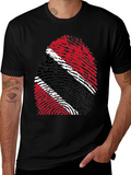 Trinidad & Tobago Flag Fingerprint T-Shirt