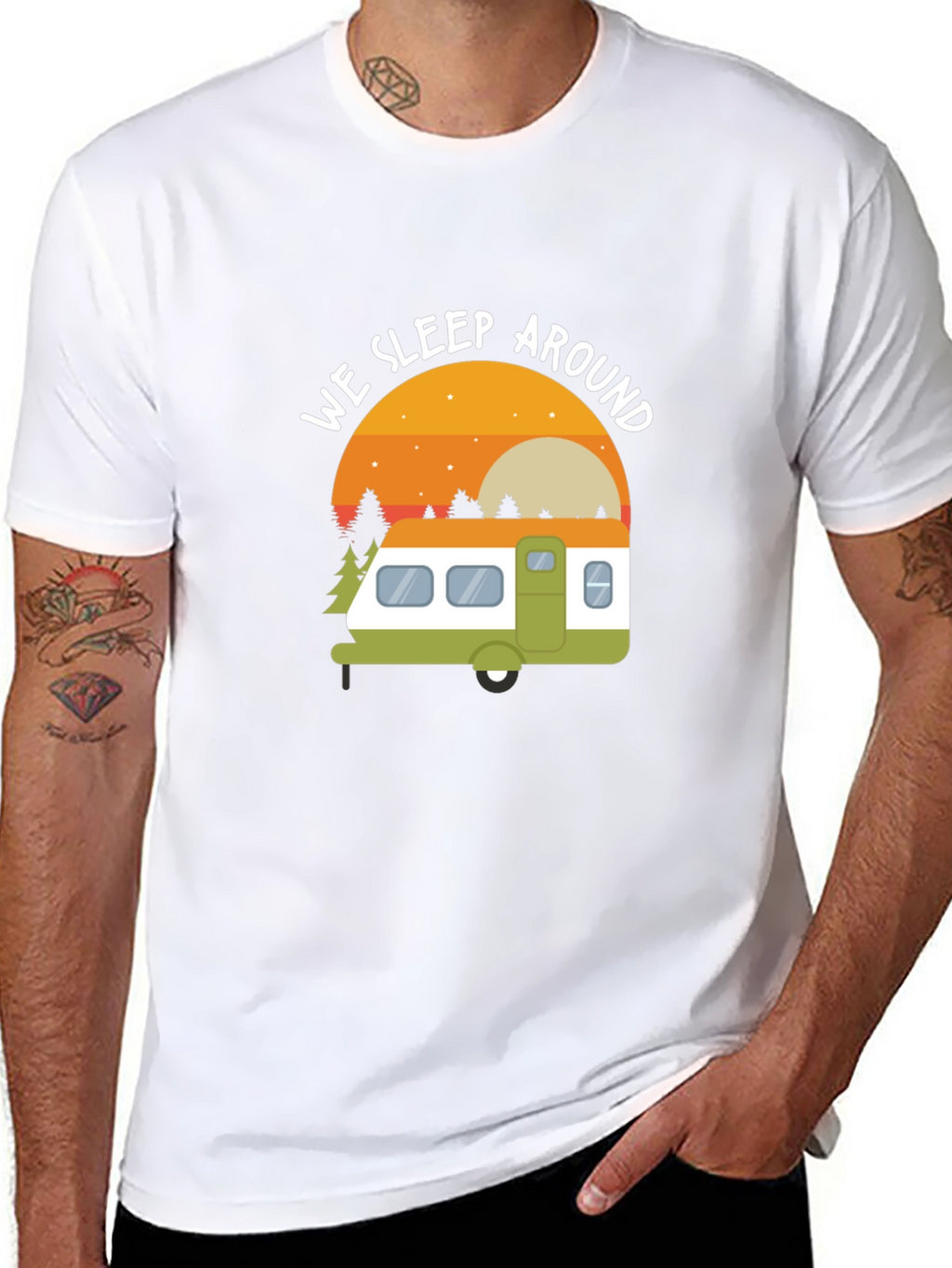 We Sleep Around Camping T-Shirt
