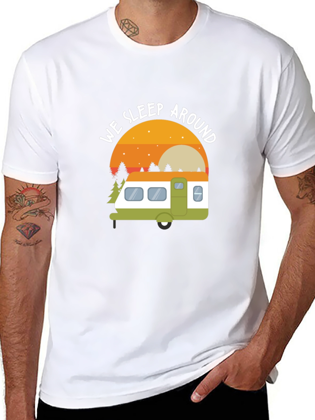 We Sleep Around Camping T-Shirt