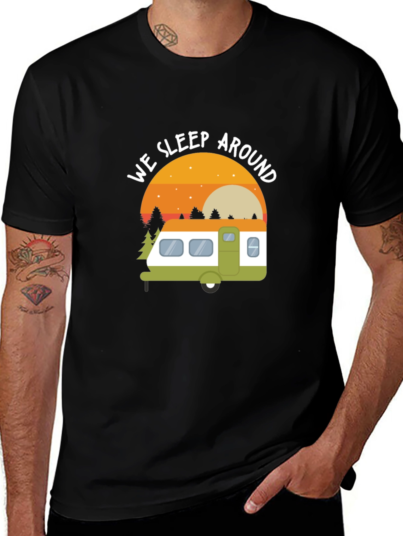 We Sleep Around Camping T-Shirt