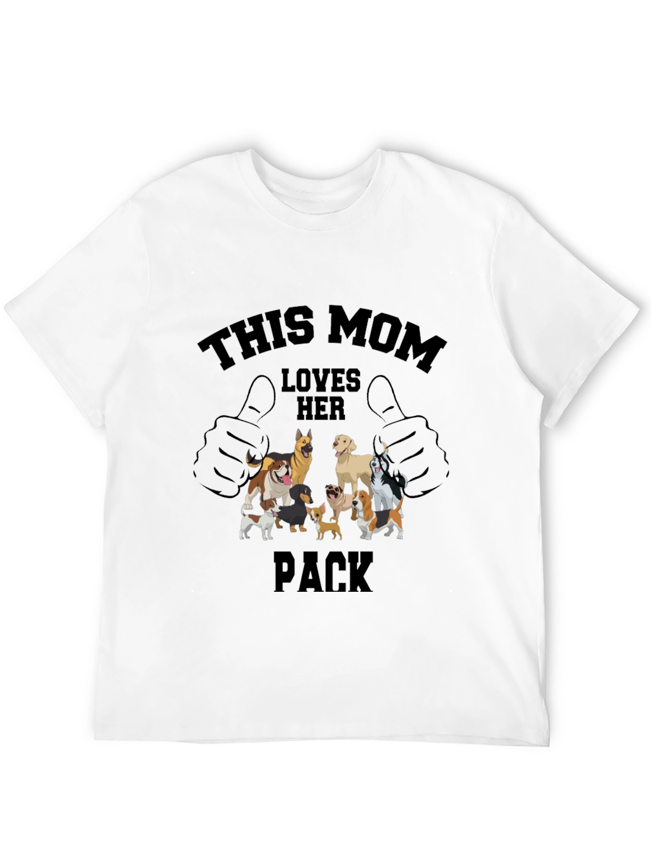 Dog Mom T-Shirt: This Mom Loves Her Pack