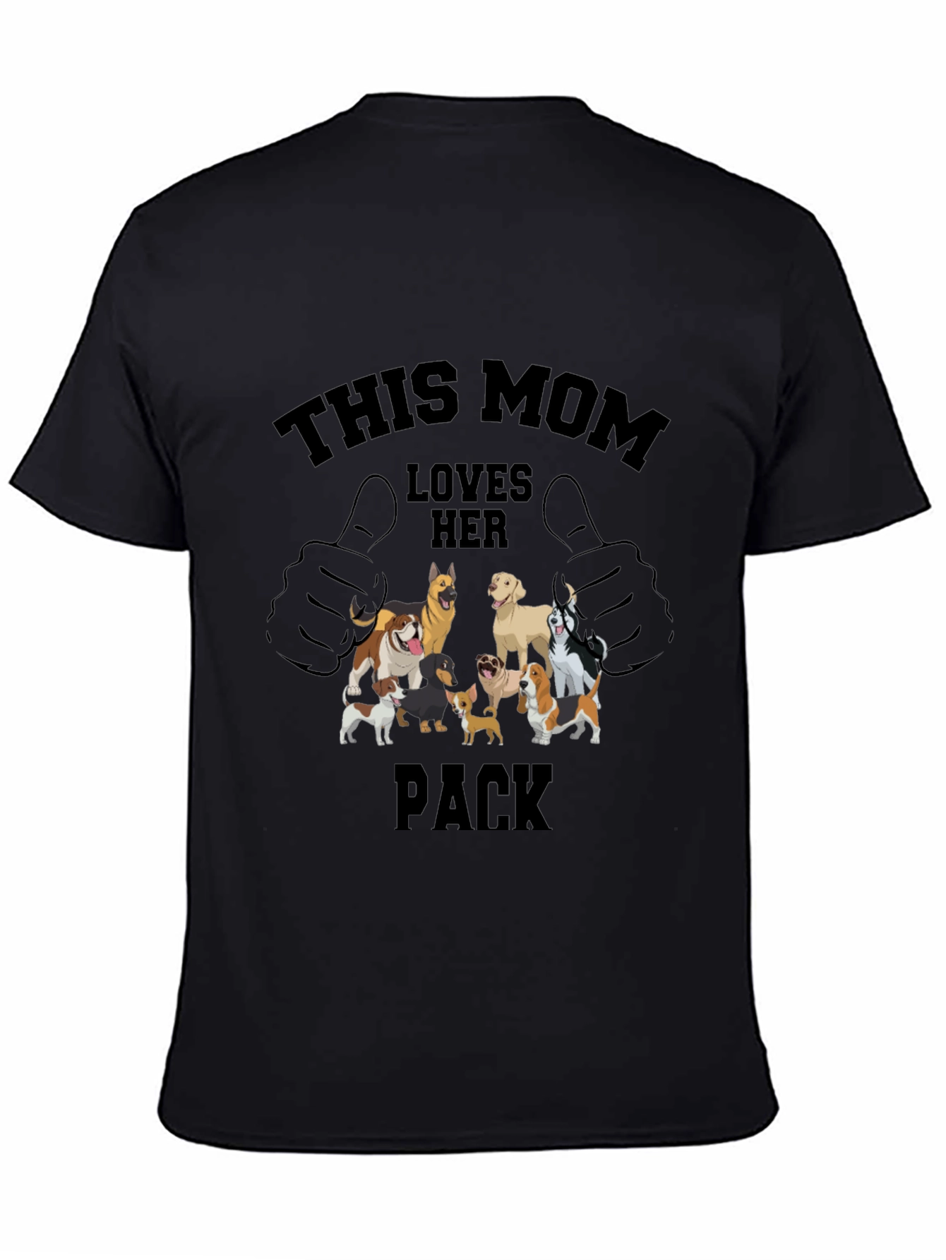 Dog Mom T-Shirt: This Mom Loves Her Pack