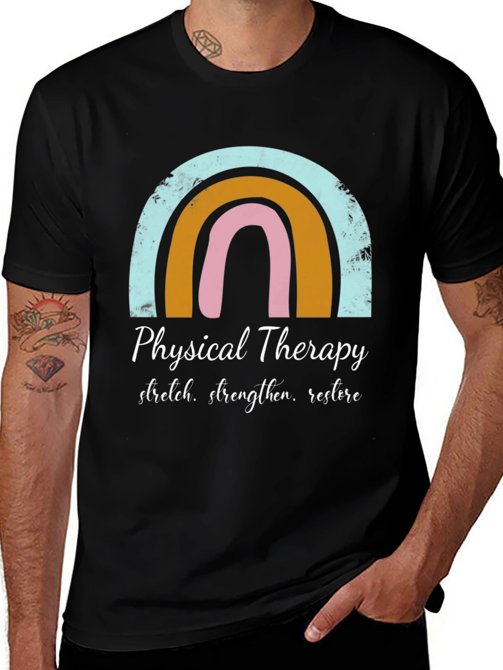 Physical Therapy Rainbow Graphic Tee