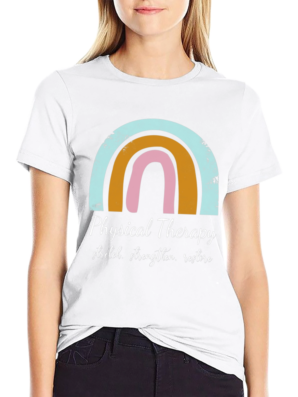 Physical Therapy Rainbow Graphic Tee
