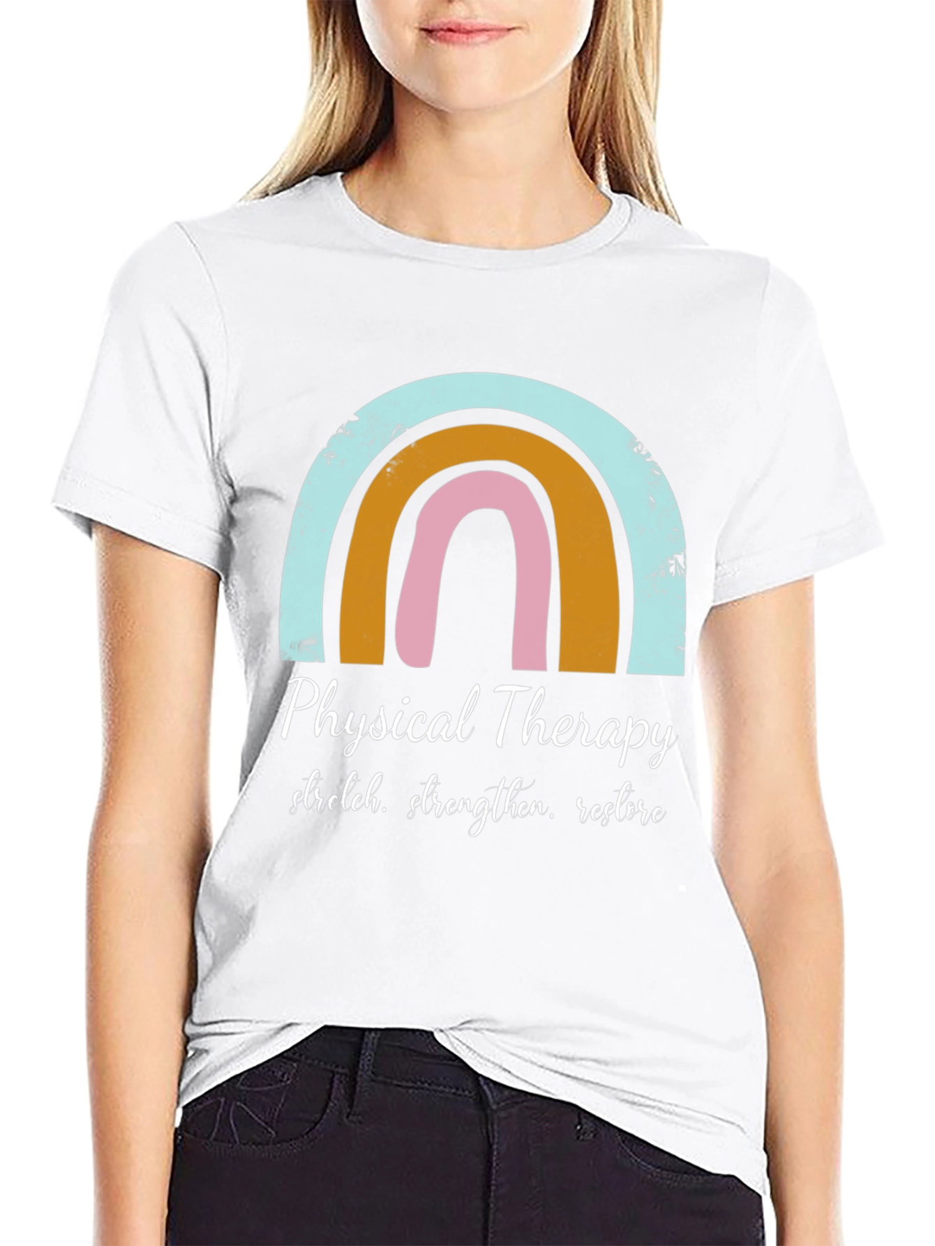 Physical Therapy Rainbow Graphic Tee