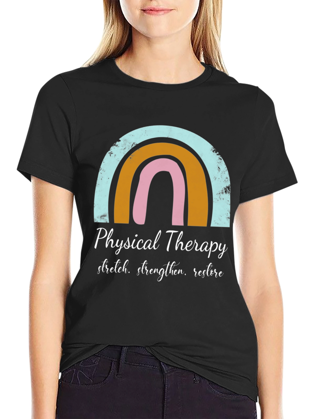Physical Therapy Rainbow Graphic Tee