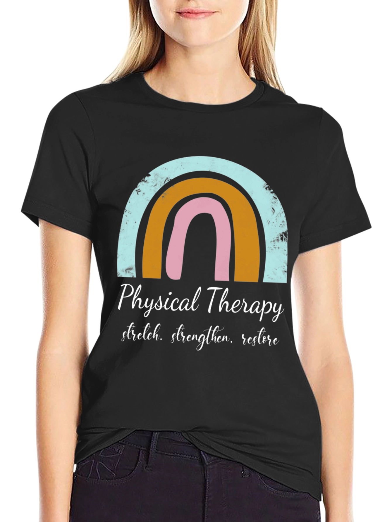 Physical Therapy Rainbow Graphic Tee