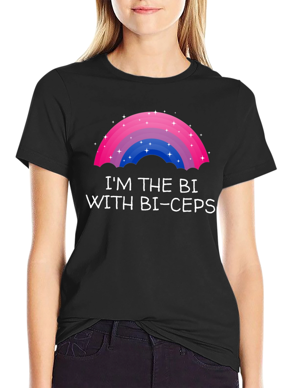 Bi Pride T-Shirt - Im the Bi with Bi-ceps