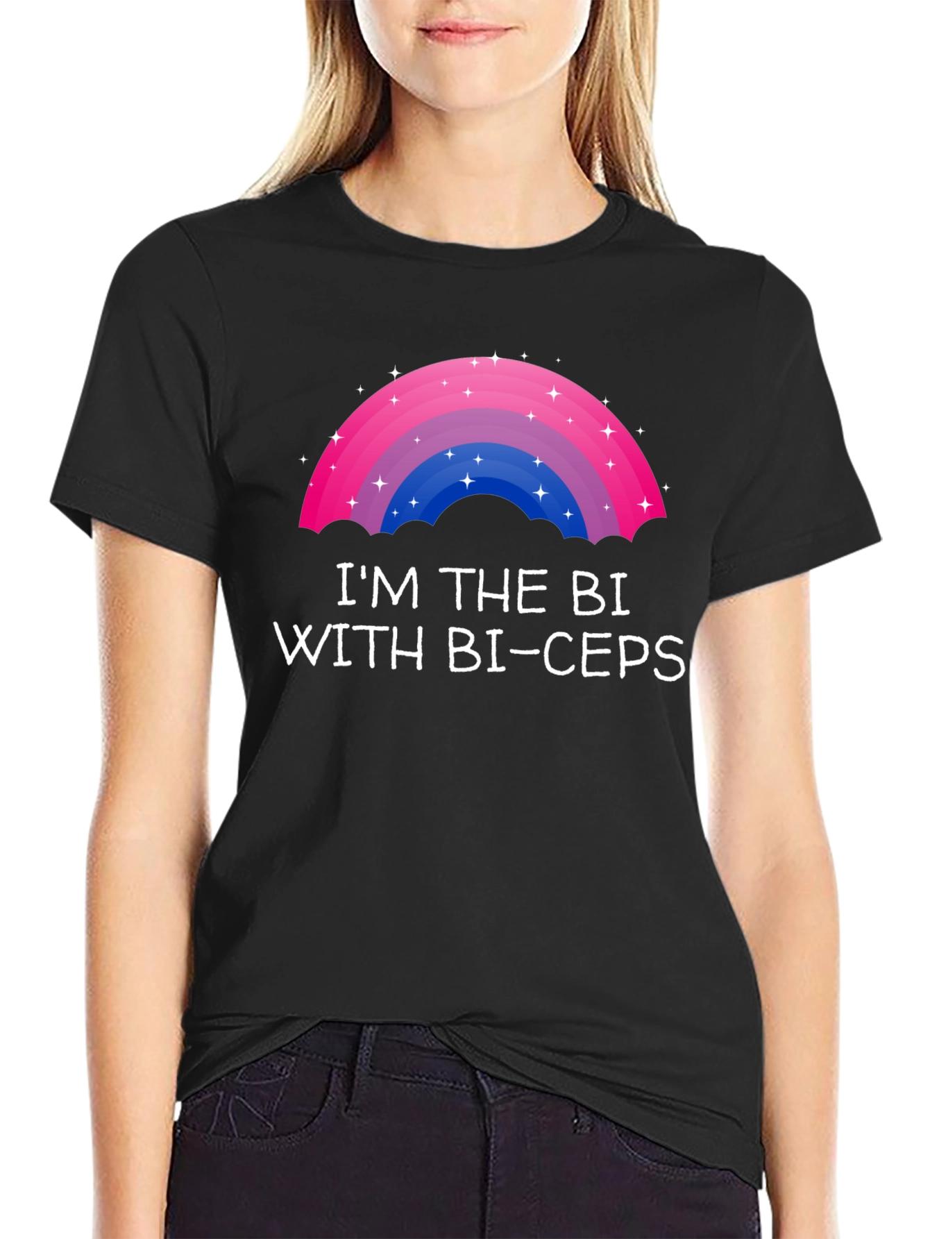 Bi Pride T-Shirt - Im the Bi with Bi-ceps