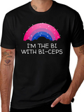 Bi Pride T-Shirt - Im the Bi with Bi-ceps