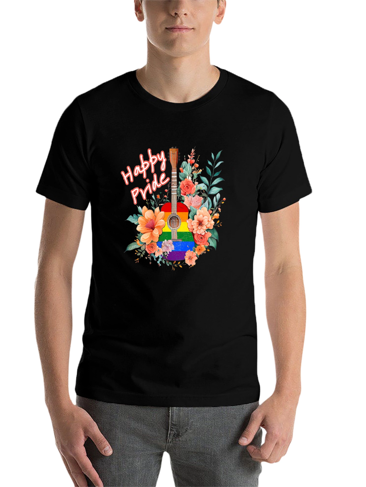 Happy Pride Guitar Graphic Tee