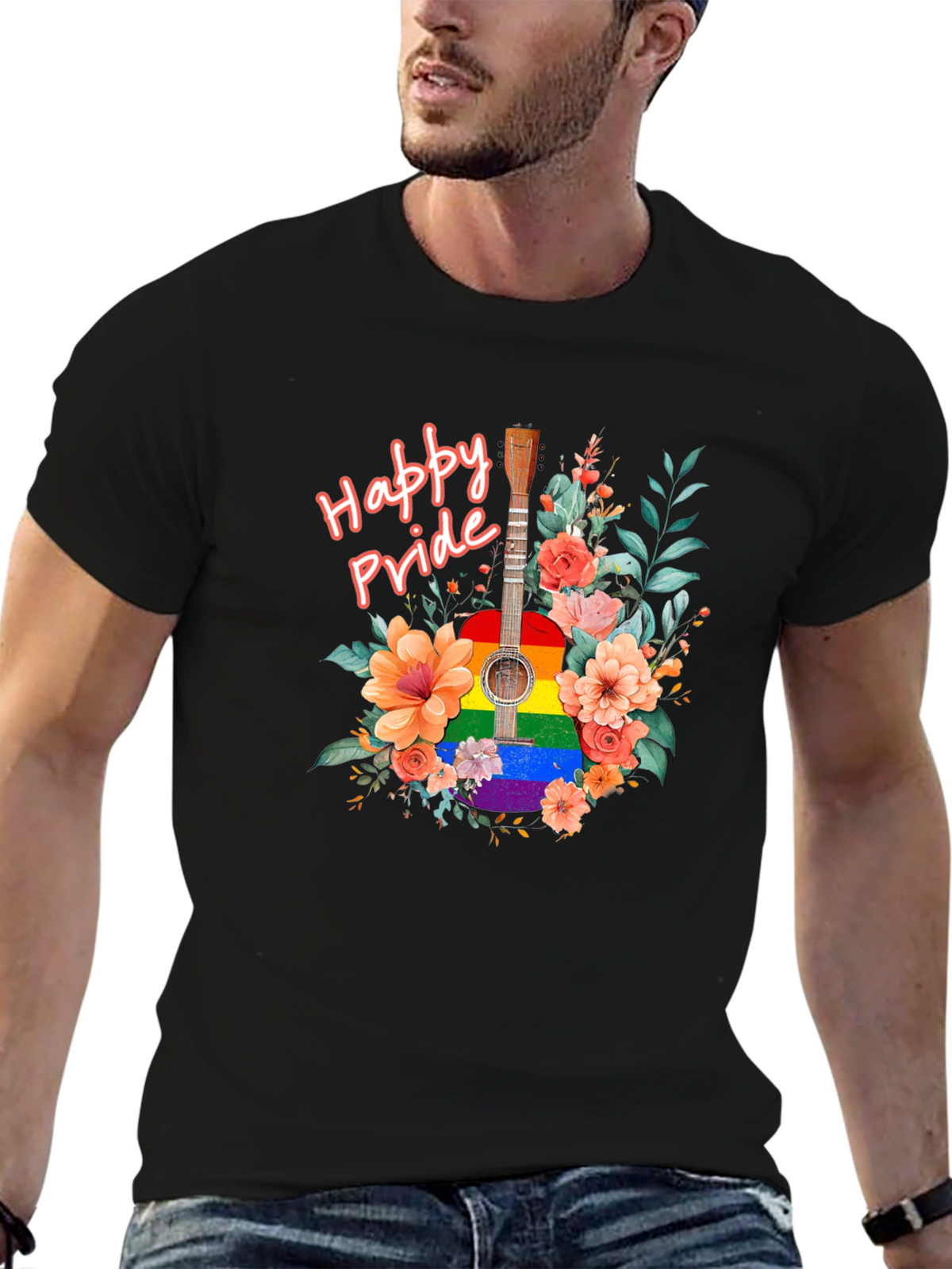Happy Pride Guitar Graphic Tee