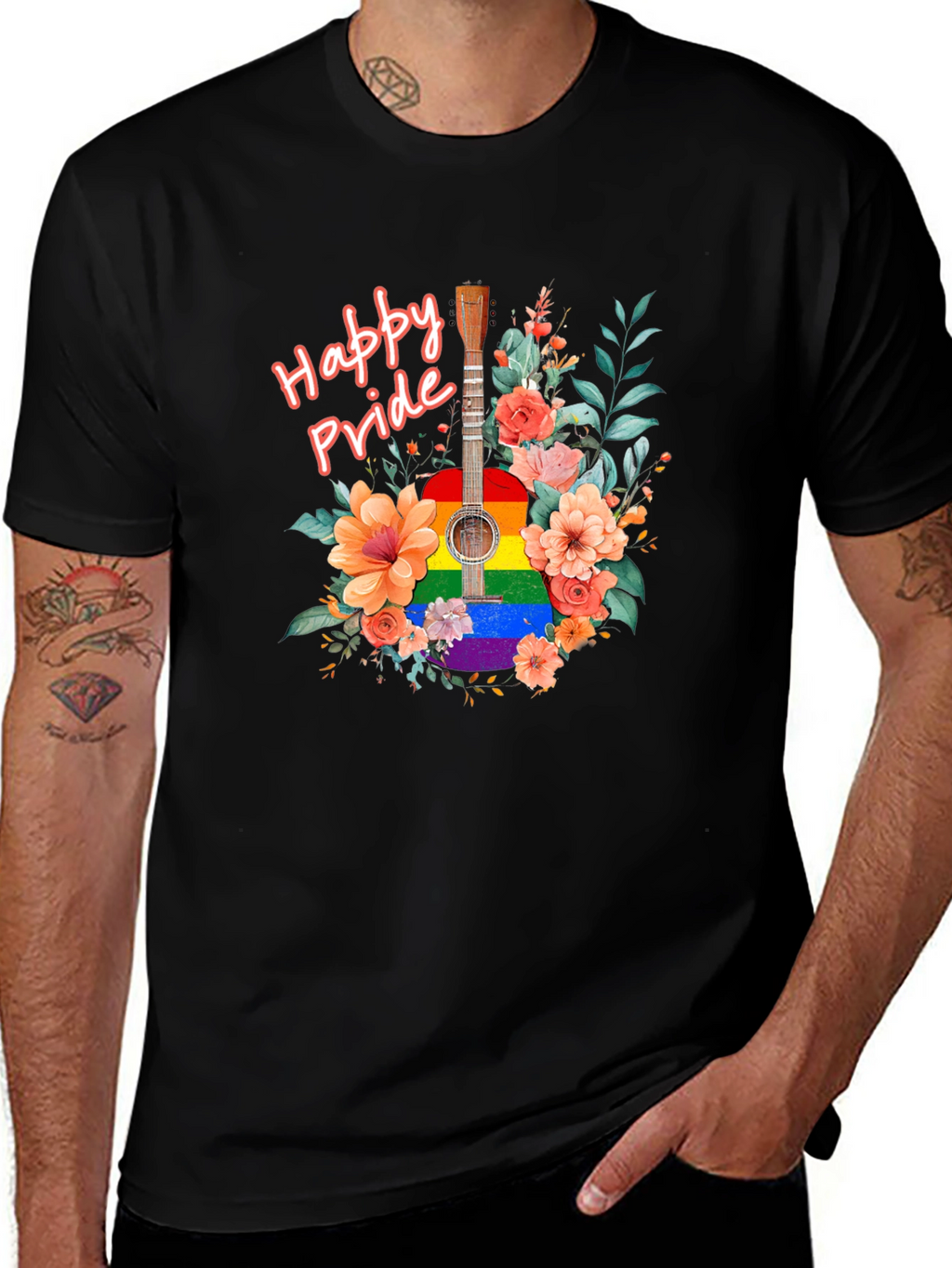 Happy Pride Guitar Graphic Tee