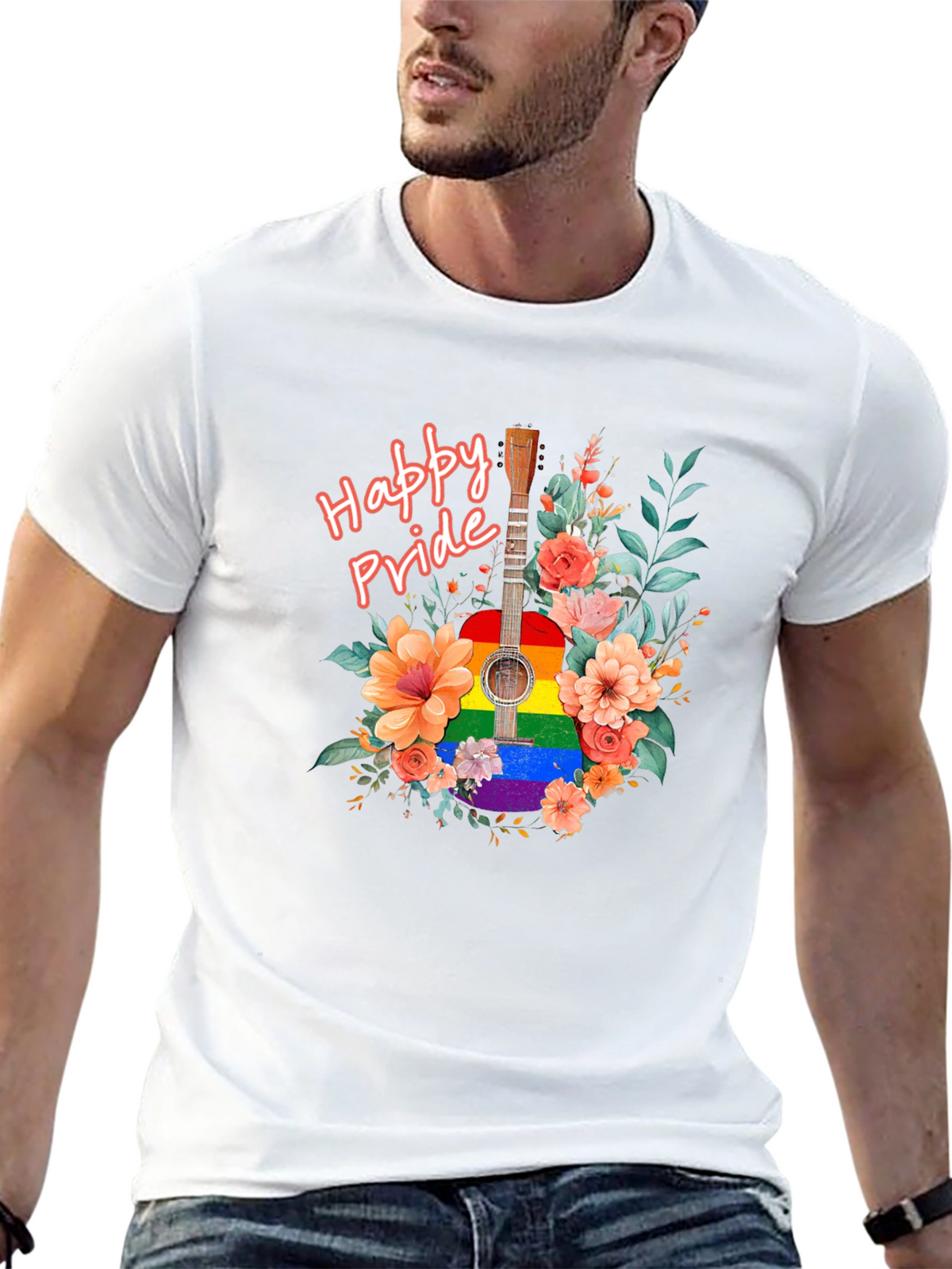 Happy Pride Guitar Graphic Tee
